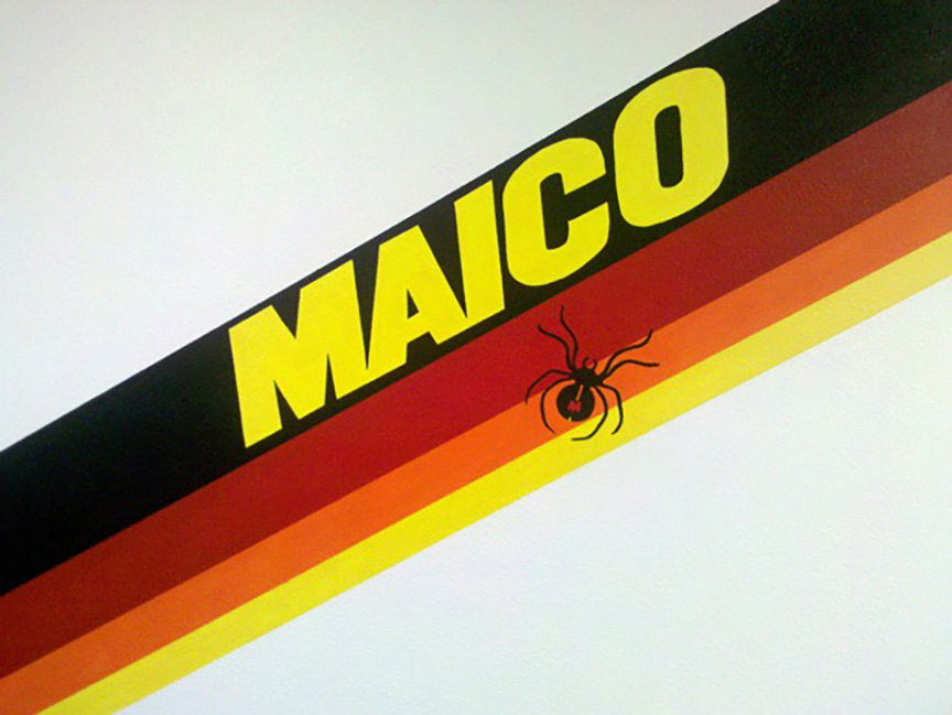 Mural of the Maico Sign on the wall