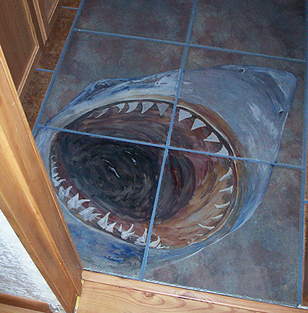 Bathroom Floor Tiles of a Shark