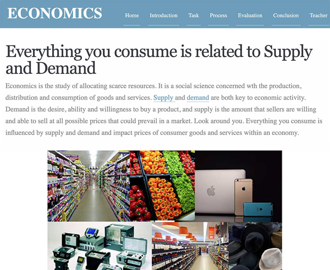 Learning Website on Supply & Demand 